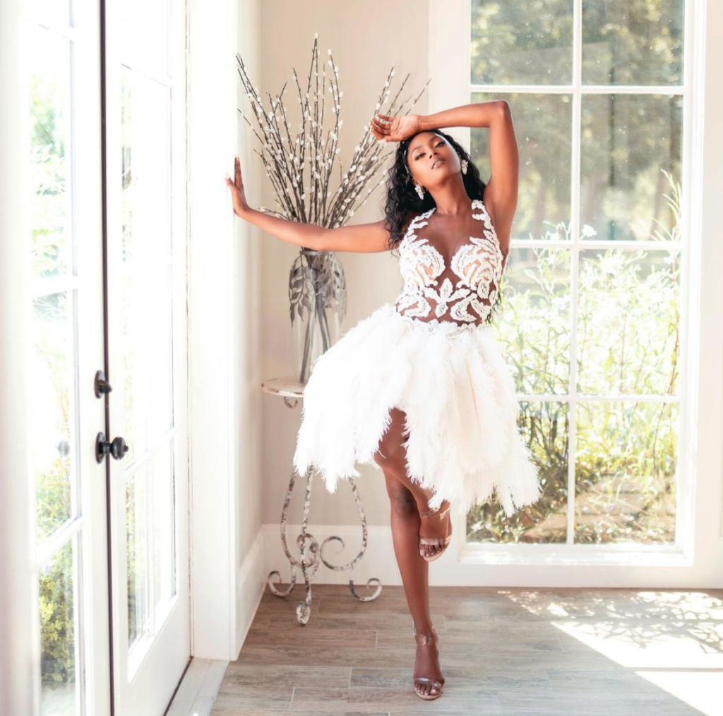 Sereal’s designs often include intricate hand embroidery and embellishments. Photo by Harbor Grace Photography.