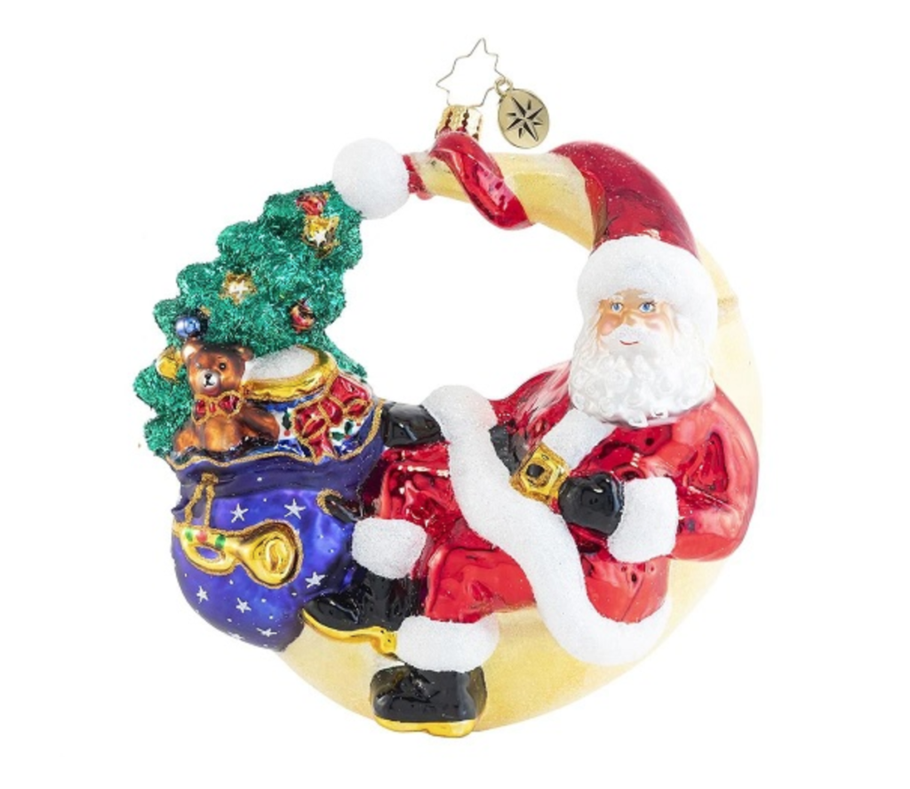 Christopher Radko Over The Moon For Christmas Ornament.