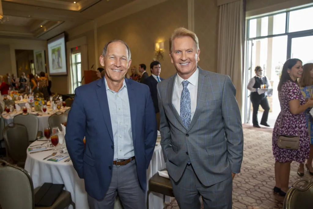 Stephen Elison, Frank Billingsley at the Arms Wide Adoption Services luncheon. (Photo by Jenny Antill Clifton)