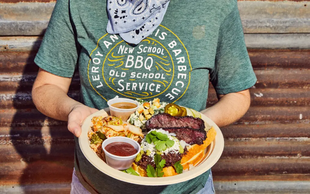 Barbecue at LeRoy and Lewis in Austin ranks number five on Texas Monthly's list of the state's best barbecue joints. (Photo by Mackenzie Smith Kelley)