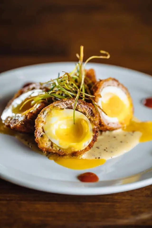 Trinity College Irish Pub serves up a special Scott Eggs breakfast from across the pond.