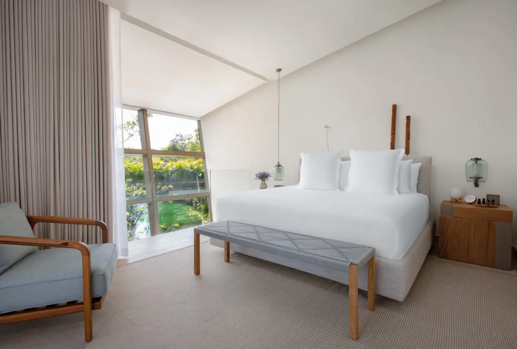 The enormous, two story wellness suites at Rosewood Mayakoba are a luxury respite.