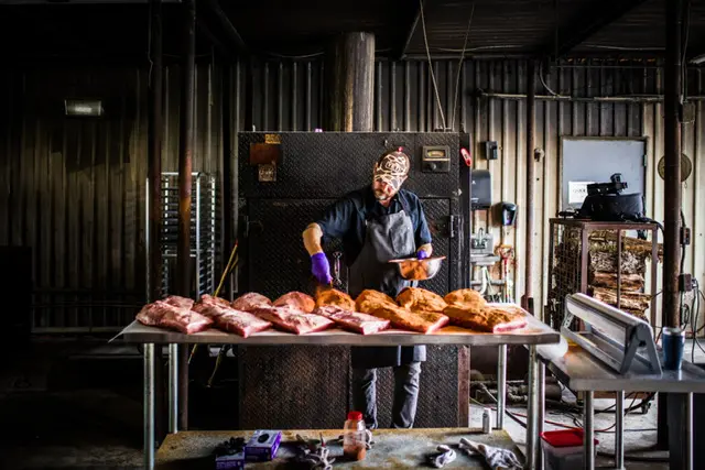 Pitmaster Jim Buchanan is bring the barbecue party back. (Photo by Robert Jacob Lerma)