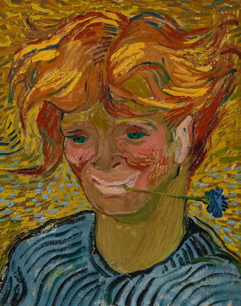 Vincent van Gogh's "Young Man with Cornflower," 1890 (courtesy of Christie's)