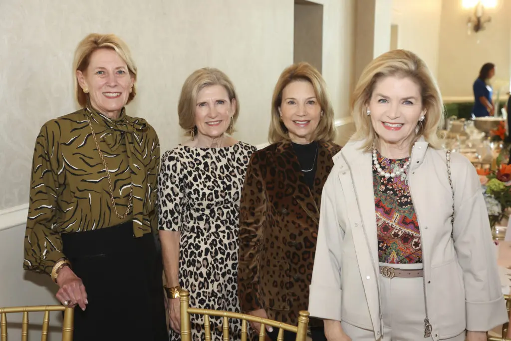 Ginger Lawhon, Andrea Carrington, Jeanie Huffman, and LuJo Churchill the Desert Rose Fashion Show and Luncheon at River Crest Country Club on November 10, 2021. (Photo by/Ellman Photography)