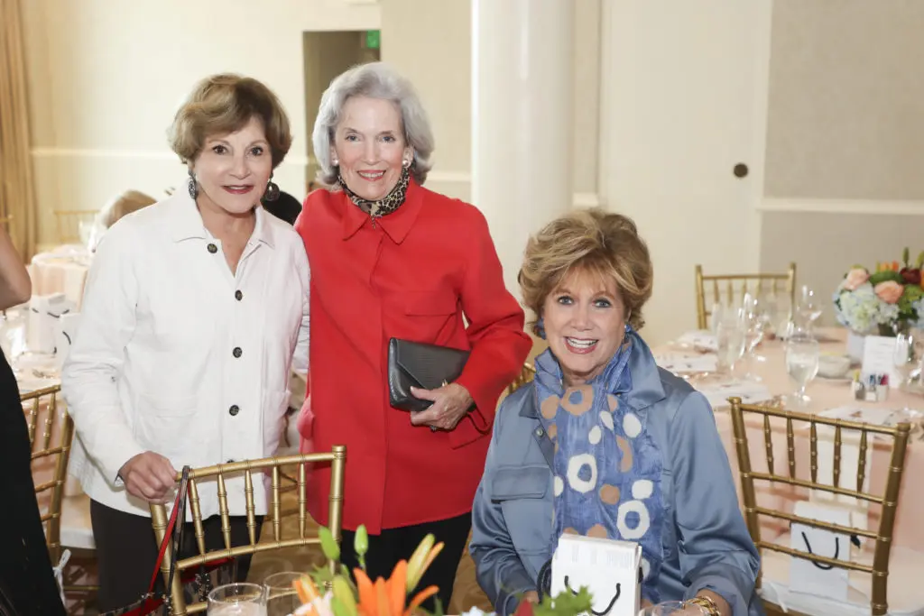 Marilyn Harbison, Emmy Lou Prescott, and Kate Juett at the Desert Rose Fashion Show and Luncheon at River Crest Country Club on November 10, 2021. (Photo by/Ellman Photography)