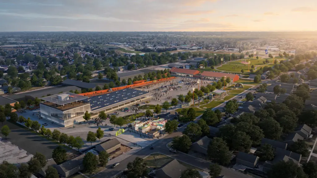 Completion of the eight-acre expansion of The Orange Show for Visionary Art is expected in 2026. (Rendering courtesy of Rogers Partners)