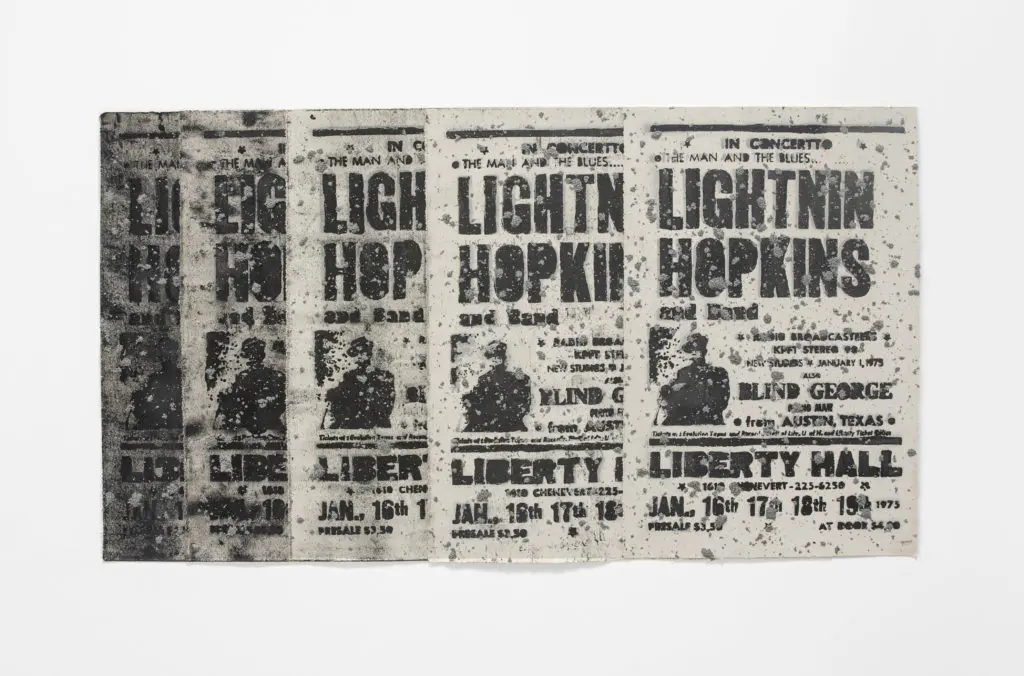 Jamal Cyrus' "Lightnin' Field (Fulgurite sample)," 2021, at Inman Gallery 