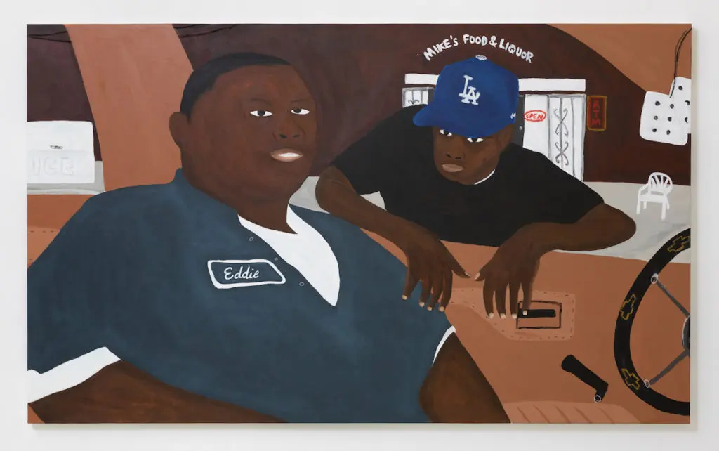 Auudi Dorsey’s "Blue-collar brother," 2021, at Luce Gallery