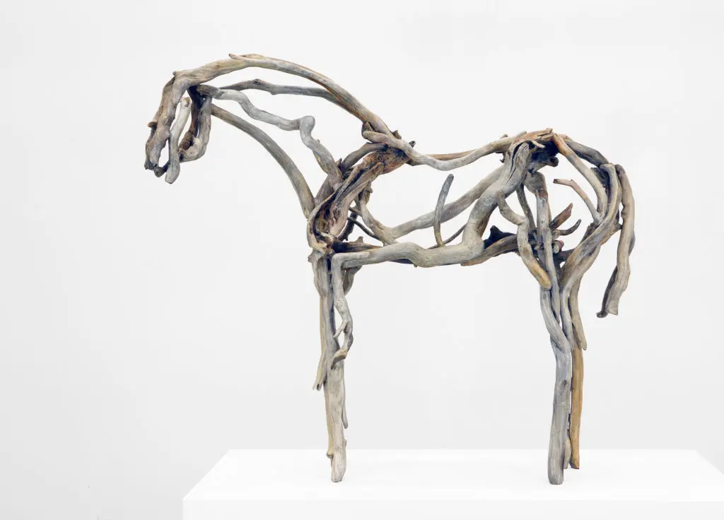 Deborah Butterfield's "Untitled," 2020-2021, at Marlborough Gallery