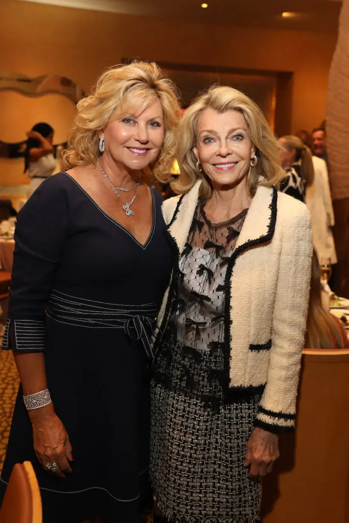 Susan Plank, Alice Harcrow at the Best Dressed luncheon held at Tony's, benefiting March of Dimes and hosted by Children's Memorial Hermann Hospital. (Photo by Priscilla Dickson)