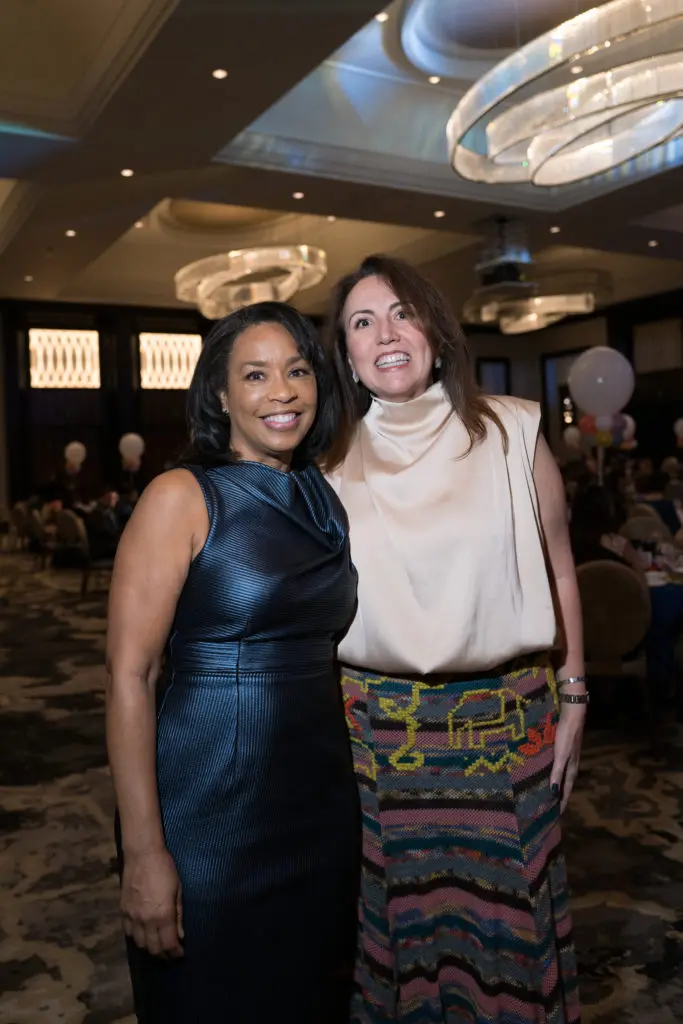 Gina Gaston, Melissa Reta at the Houston Children's Charity 25th anniversary luncheon. (Photo by Daniel Ortiz)