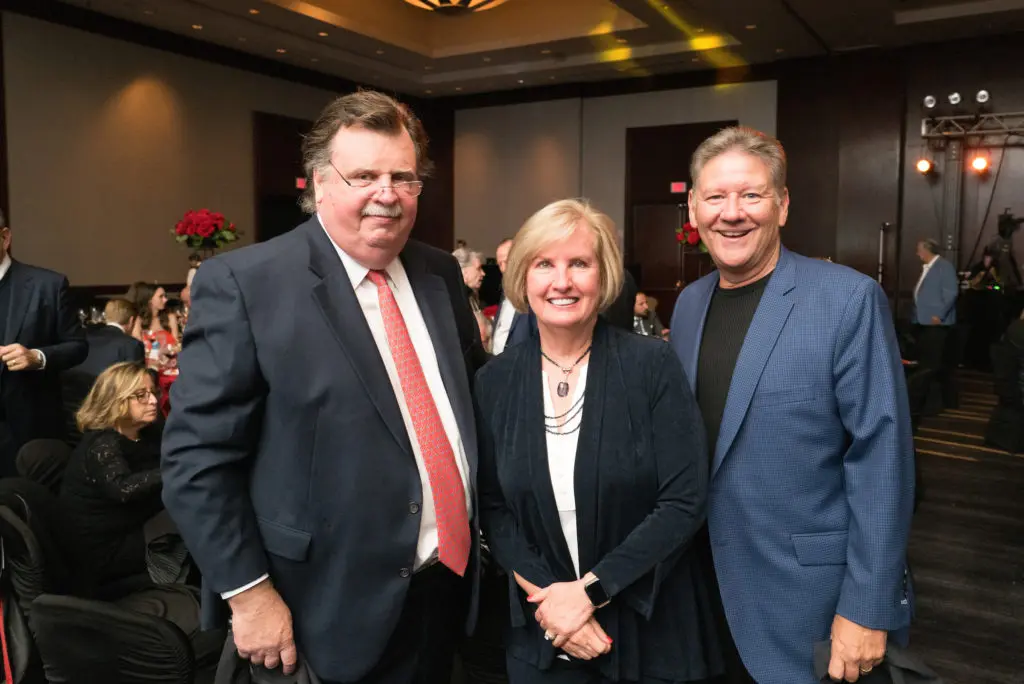 Alex Brennan-Martin, Janet& Tom Behanick at the HPFFA Charitable Foundation 'Red Hot Gala' ( Photo by Daniel Ortiz)