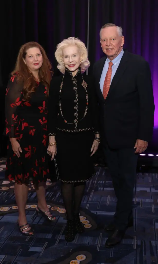 Angie Lane, Lynn Wyatt, Richard Flowers at the National Philanthropy Day Awards Luncheon (Photo by Priscilla Dickson)