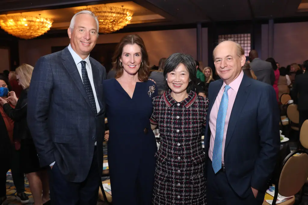 Bobby & Phoebe Tudor, Anne Chao, David Leebron at the National Philanthropy Day Awards Luncheon (Photo by Priscilla Dickson)