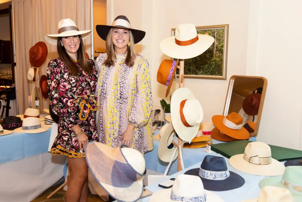 Catherine Bankston and Erin Davis of Cappello at the Desert Rose Fashion Show and Luncheon Patron Party at River Crest Country Club in Fort Worth, Texas on November 9, 2021. (Photo by/Sharon Ellman)