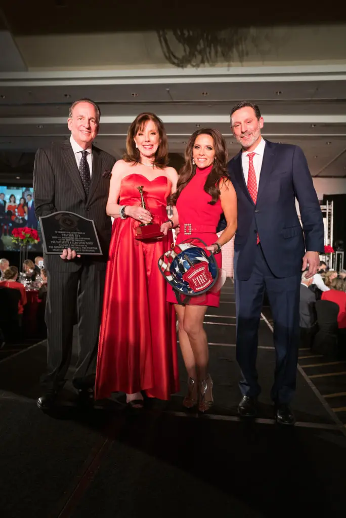 HPFFA Charitable Foundation 'Red Hot Gala' chairs Elizabeth & Alan Stein, Joanna & Brad Marks ( Photo by Daniel Ortiz)