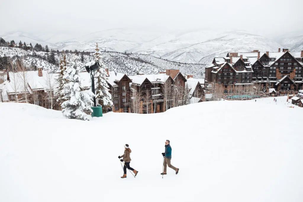 Snowshoeing by the resort's naturalist, day or night is a winter must (courtesy The Ritz-Carlton, Bachelor Gulch Resort)
