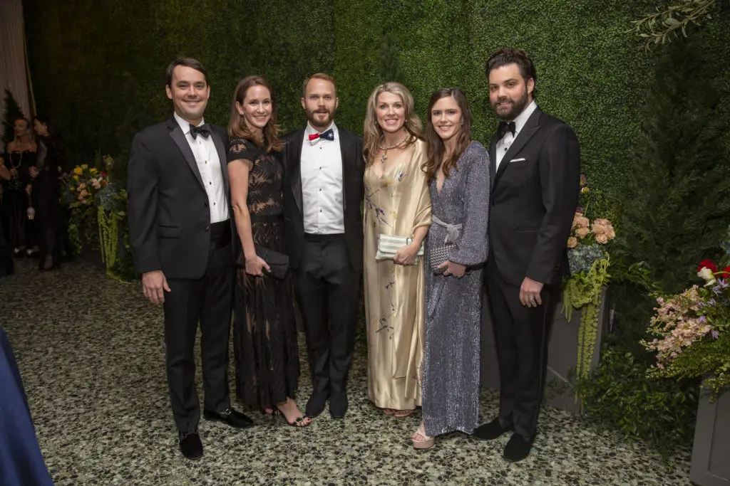The next generation: Harrison & Lilly Cullen, George & Lesley O'Leary, Laura & Keefer Lehner at the Museum of Fine Arts, Houston Grand Gala Ball. (Photo by Jenny Antill)