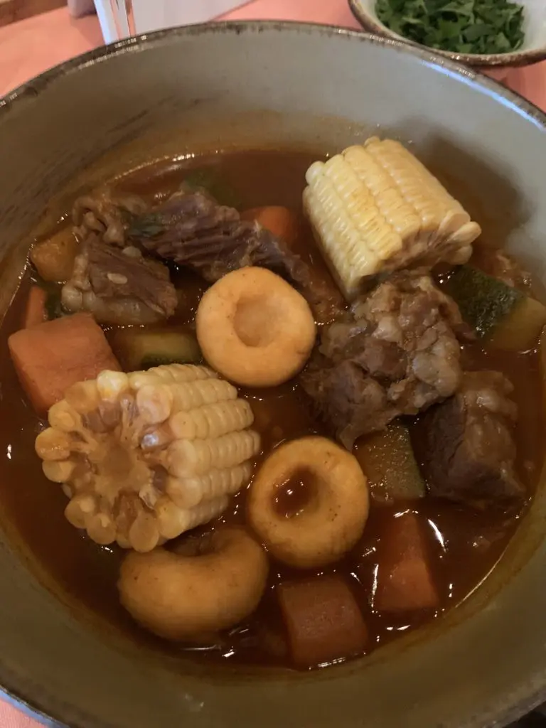 Mole de Olla with Beef, Chiles & Vegetables. The mole de olla differs from the rest of the moles because it is quite soupy and contains other types of ingredients. It is a beef broth (usually shank) with different chilies and vegetables, (Photo by Laurann Claridge)