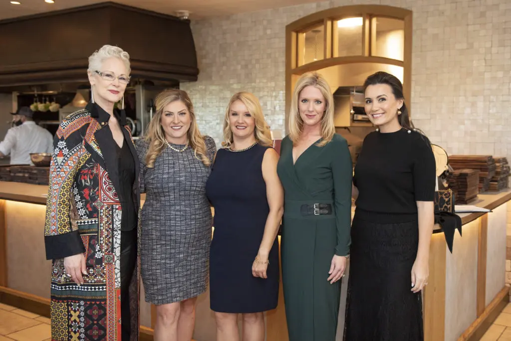 Jan Strimple, Kirsten Swanson, Heather McNamara, Leigh Danley, Kimberly Schlegel Whitman at the Partners Card Preview Event. (Photo by Tamytha Cameron)