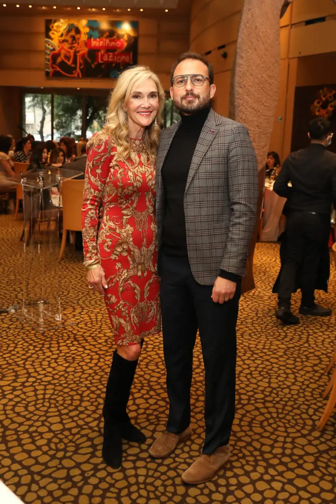 Jana Arnoldy, Neiman Marcus' Chris Hendel at the Best Dressed luncheon held at Tony's and hosted by Children's Memorial Hermann Hospital. (Photo by Priscilla Dickson)