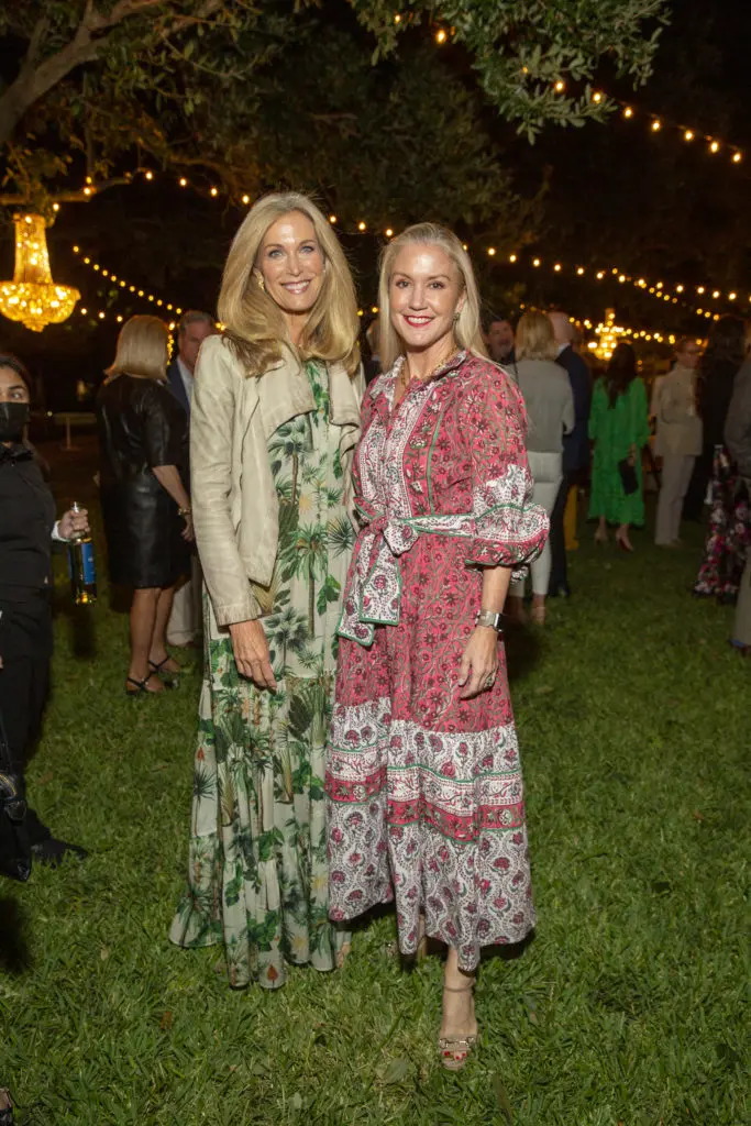 Janet Hobby, Marita Fairbanks at The Menil Collection Party in the Park. (Photo by Jenny Antill)