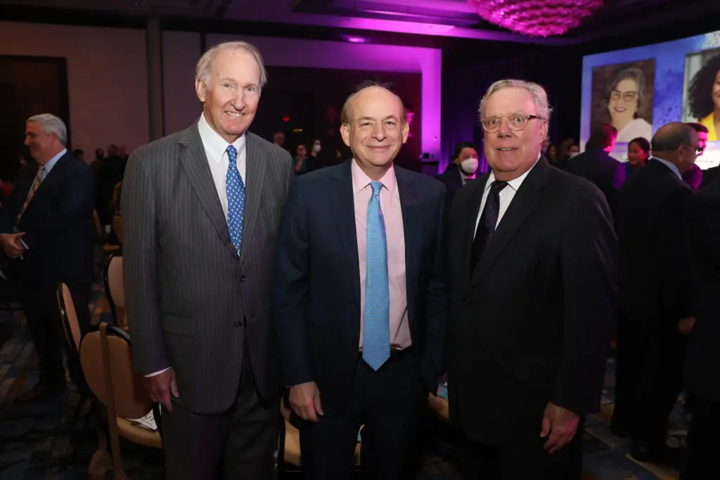 Jim Crownover, David Leebron, Mike Linn at the National Philanthropy Day Awards Luncheon (Photo by Priscilla Dickson)