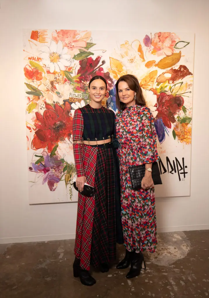 Jordan Jones and guest at the Dallas Art Fair Preview, 2021. (Photo by Exploredinary)