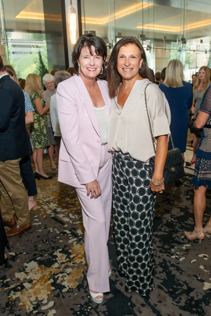Karen Thompson, Deanna Barton at the Power of Literacy luncheon. (Photo by Jacob Powers)