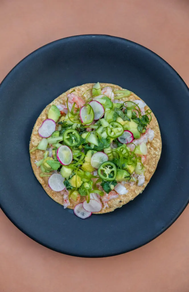 Tortillas at La Mina are made in-house with a nixtamalization process.