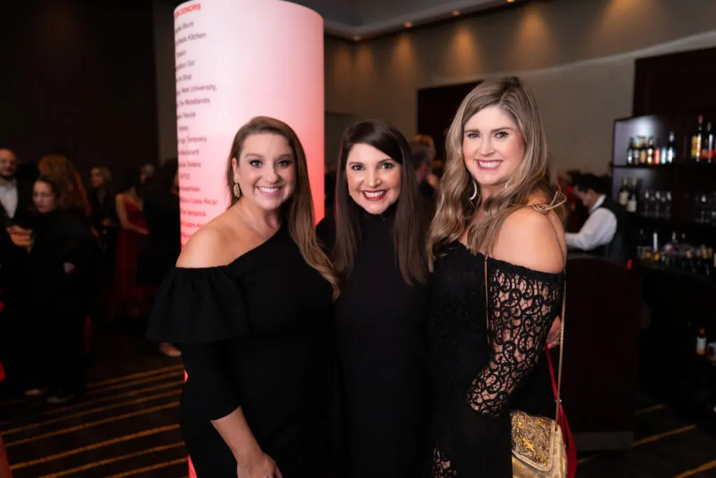 Laura Stein, Ashley Plaeger, Price DuDose at the HPFFA Charitable Foundation 'Red Hot Gala' (Photo by Daniel Ortiz)
