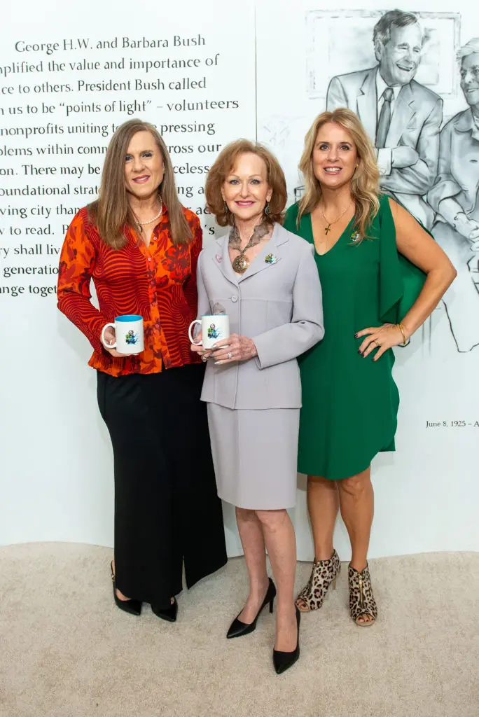 Leah Stasney, Carol Sawyer, Lisa Graham-Garza at the Power of Literacy luncheon. (Photo by Jacob Powers)