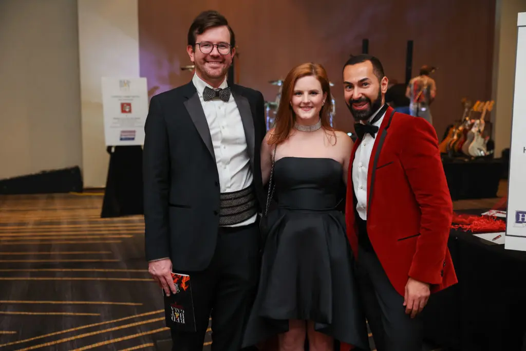 Louis Tronzo, Jenna Lindley, Fady Armanious at the HPFFA Charitable Foundation 'Red Hot Gala' (Photo by CatchLightGroup.com)