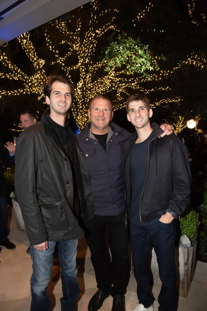 Michael Fertitta, Tilman Fertitta, Blake Fertitta at the Houston Police Department True Blue Gala held at the Fertitta Family Home in River Oaks (Photo by Alexander's Fine Portrait Design)