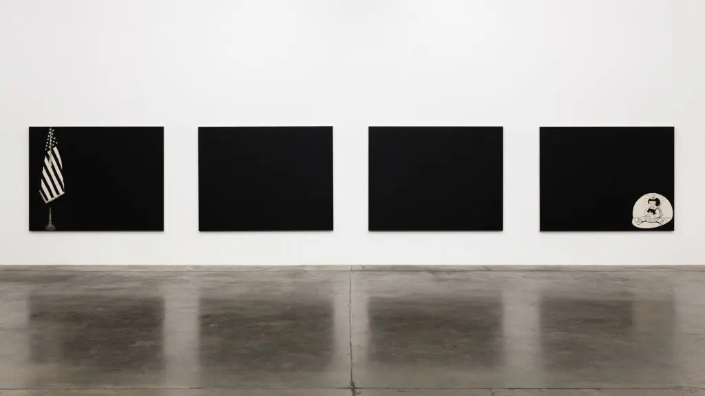 FOCUS: Frances Stark presents mixed media like this: Black Flag (2018).
