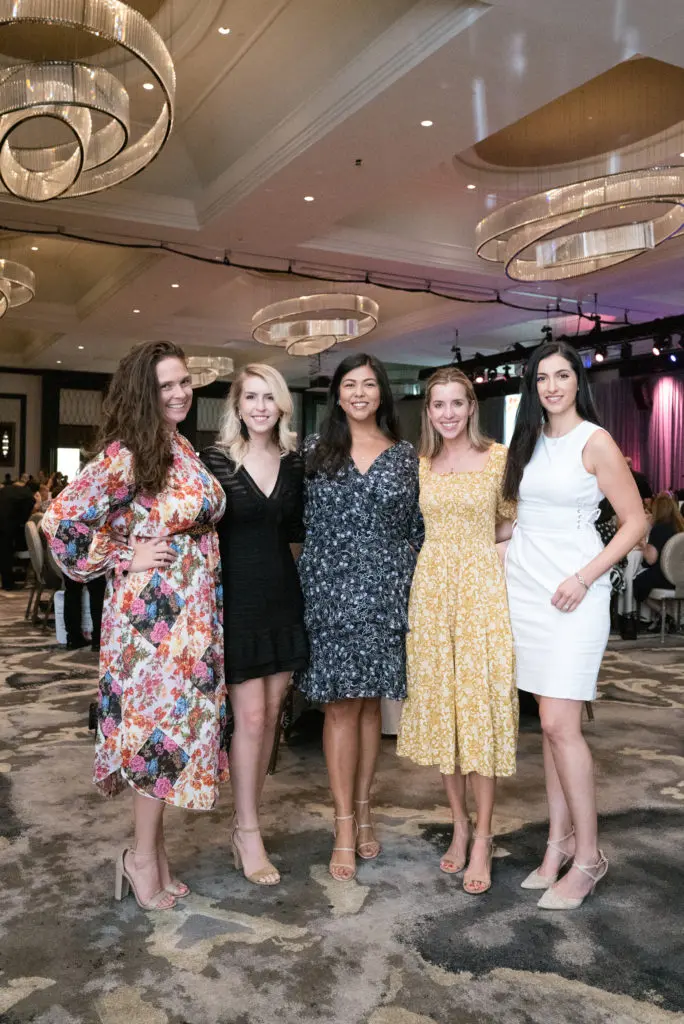 Monica Lunsford, Grace Gosnell, Victoria Villarreal, Allie Jarreau, Joselyn Tego at the Power of Literacy luncheon. (Photo by Daniel Ortiz)