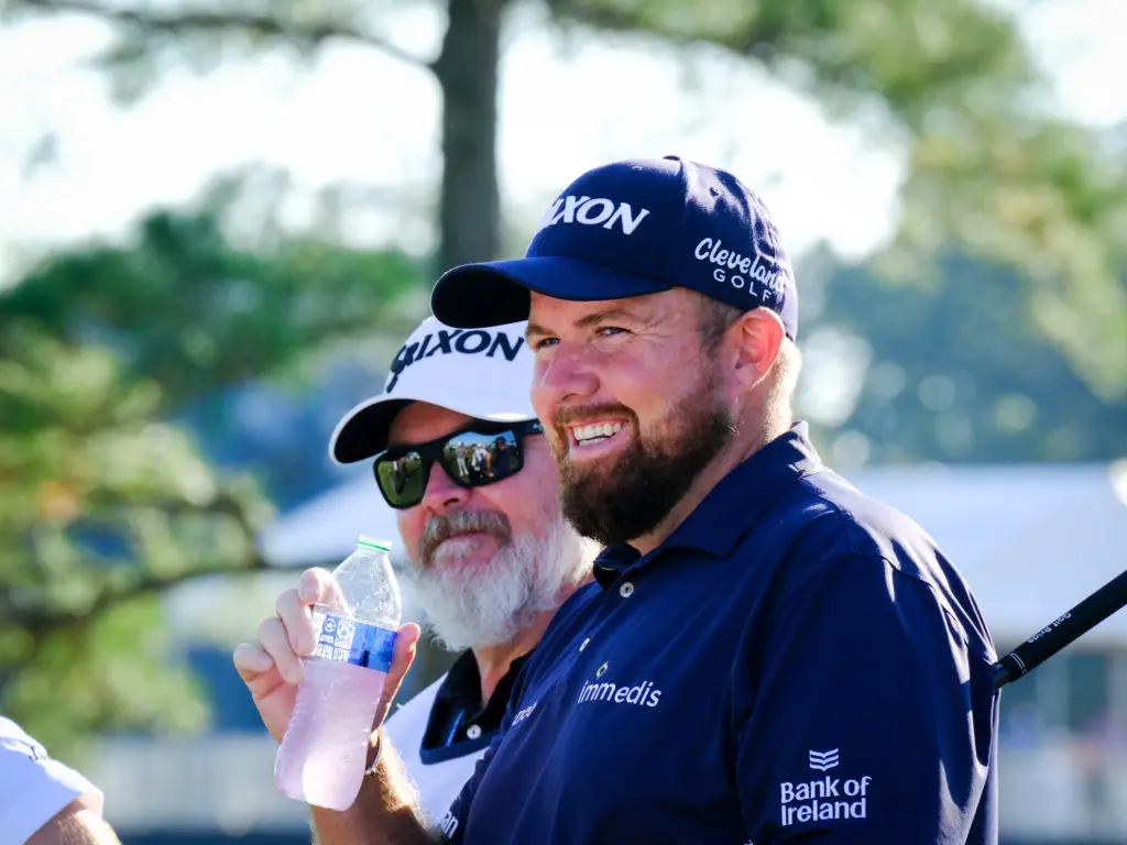 Shane Lowry enjoys a moment during the Houston Open. (Photo by F. Carter Smith)
