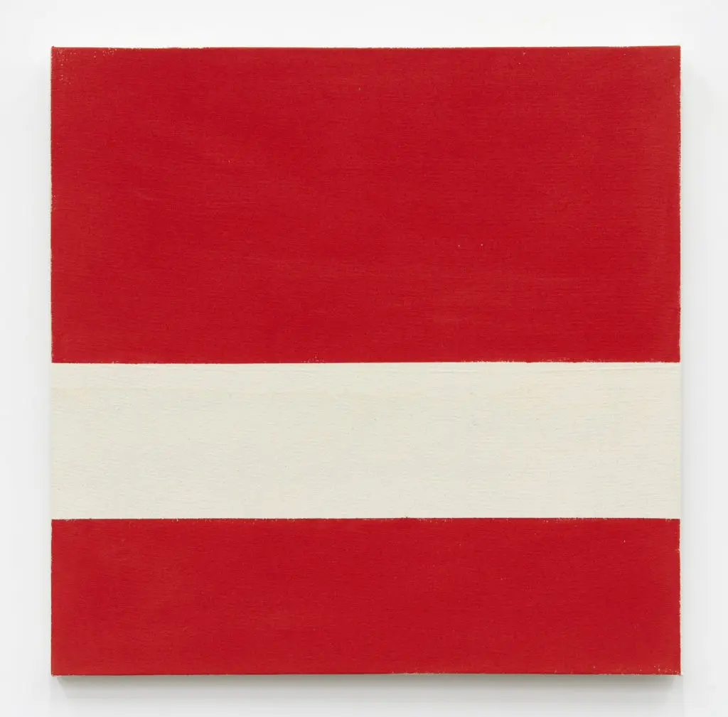 Paul Morgenson, is known for his brightly colored, cut-out canvases