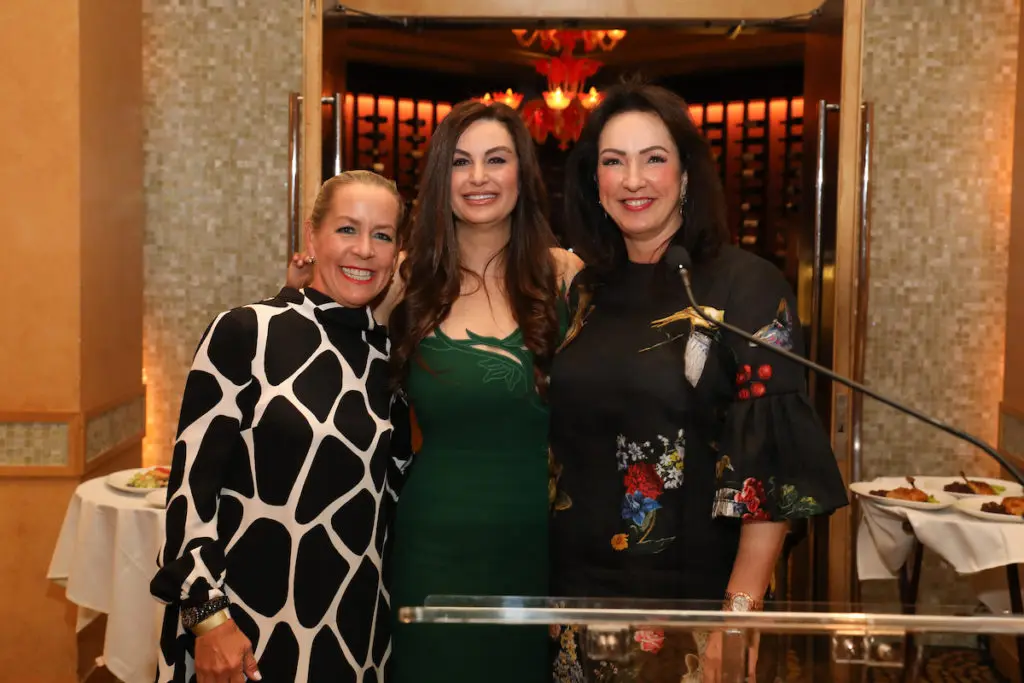 Rosemary 'Rosemoney' Schatzman and chairs Brigitte Kalai and Alicia Smith at the Best Dressed luncheon held at Tony's, benefiting March of Dimes, hosted by Children's Memorial Hermann Hospital. (Photo by Priscilla Dickson)