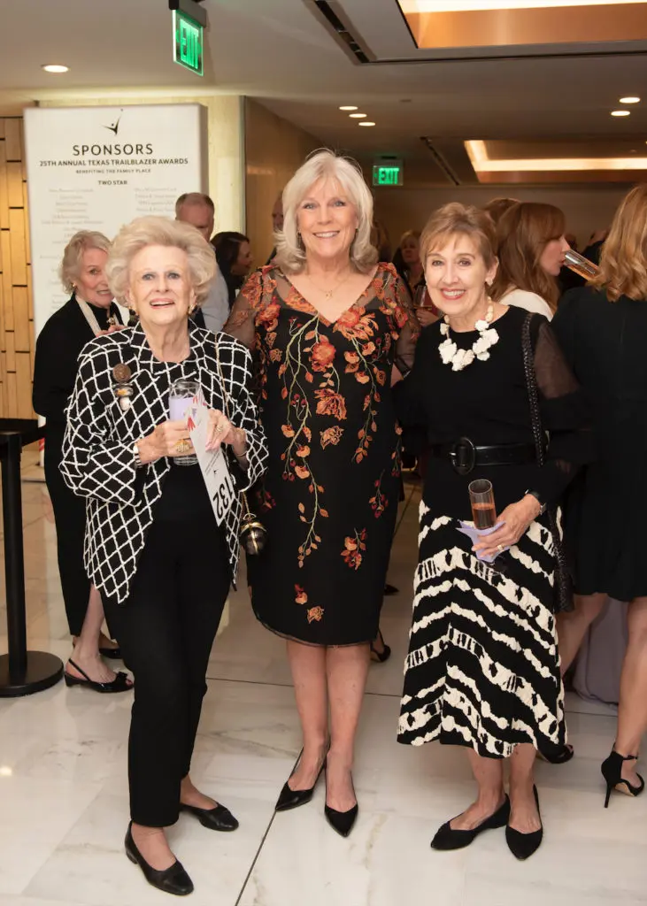 Sally Hoglund, Paige Flink, Suzy Gekiere at the Texas Trailblazer Awards 2021