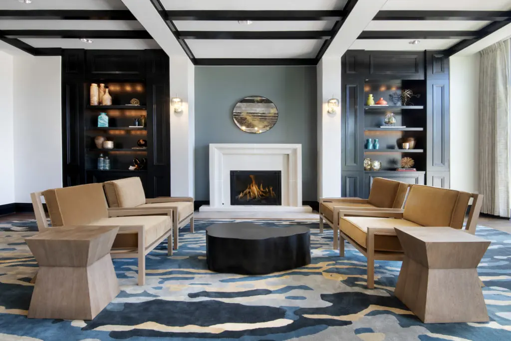 The Westin Dallas Stonebriar Golf Resort & Spa_Library Fireplace