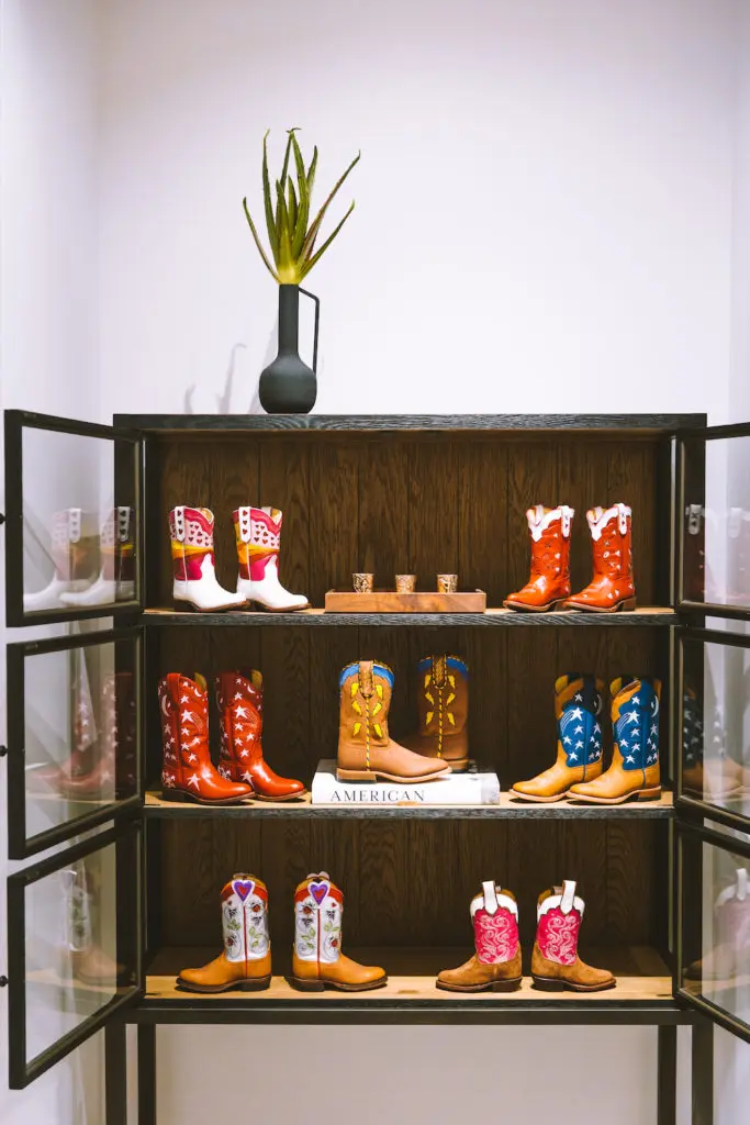 Mini Crosby boots on display for little skiers.  (Photo by Tyler Wilkinson-Ray)