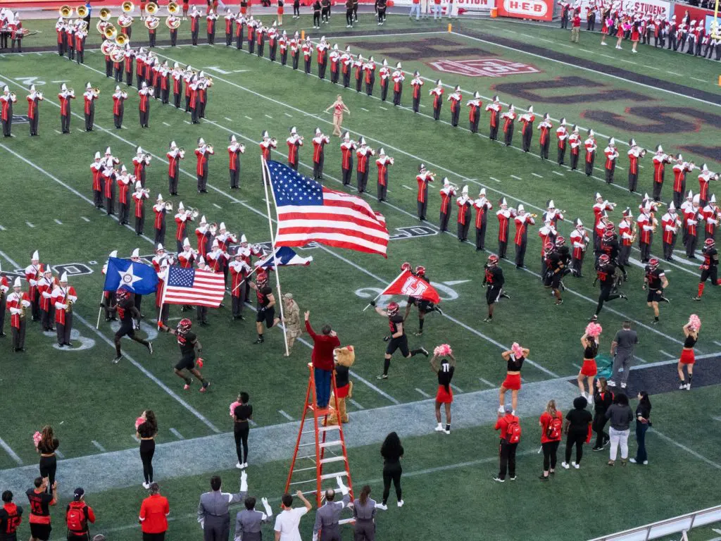 UH's marching band adds to the football atmosphere. The University of Houston's facilities are about to receive another major upgrade. (Photo by F. Carter Smith)