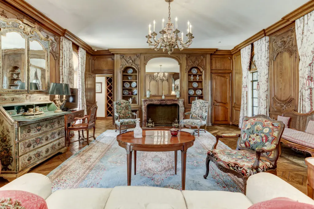 The home at 3781 Willowick features four wood-burning fireplaces with antique mantels. (Photo by TK Images)