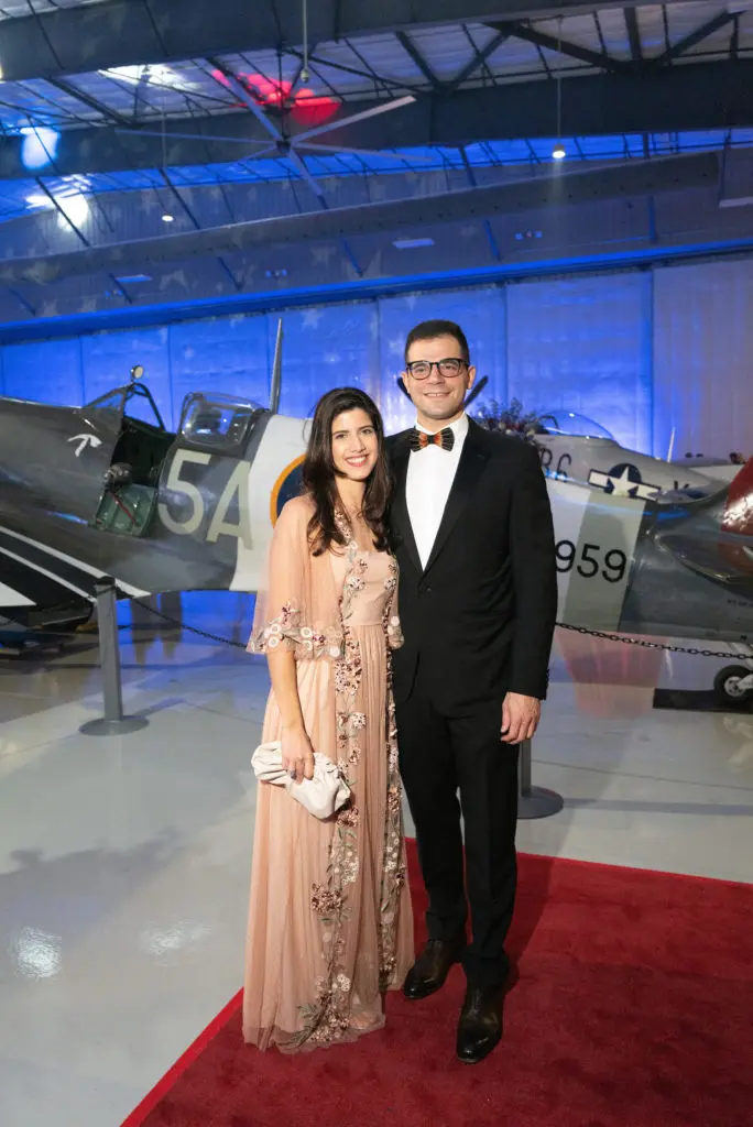 Daphne & James Pappas at the Lone Star Flight Museum Gala honoring Oscar Wyatt. (Photo by Daniel Ortiz)
