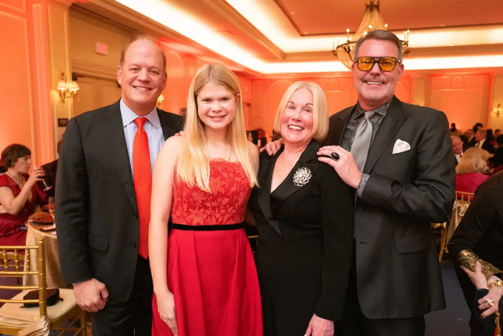 Honoree Rob Pierce, Kaitlyn Pierce, honoree Elsie Eckert, Paul David Van Atta at the Houston Social Book Houston Treasures evening held at The Houstonian (Photo by Daniel Ortiz)