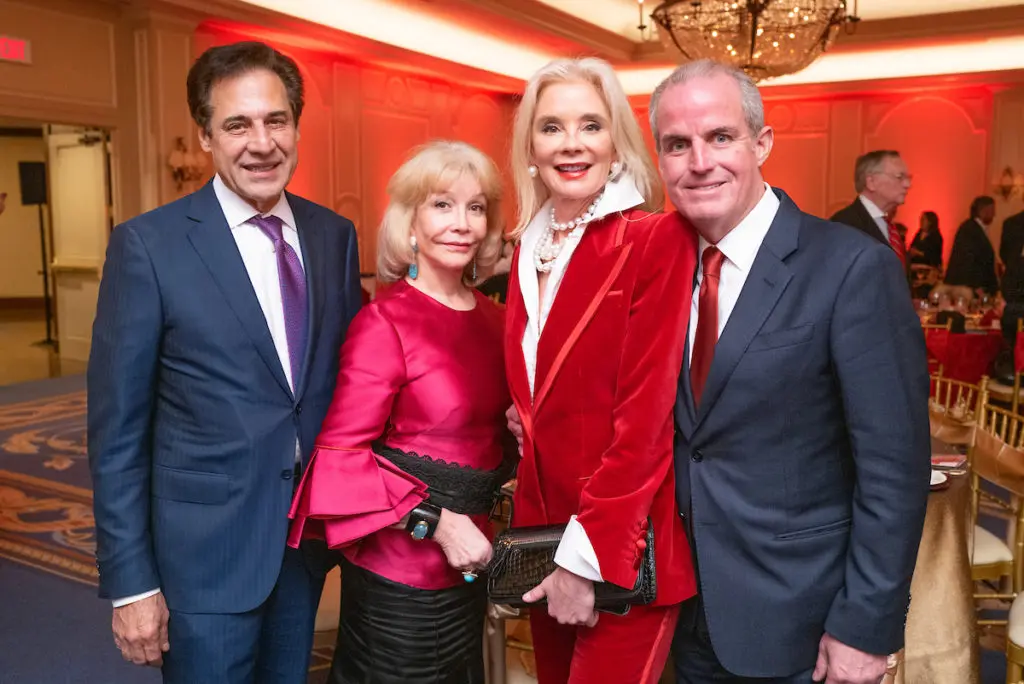 Honorees Dan & Susan Boggio, Tena & Tyson Faust at the Houston Social Book Houston Treasures evening held at The Houstonian (Photo by Daniel Ortiz)