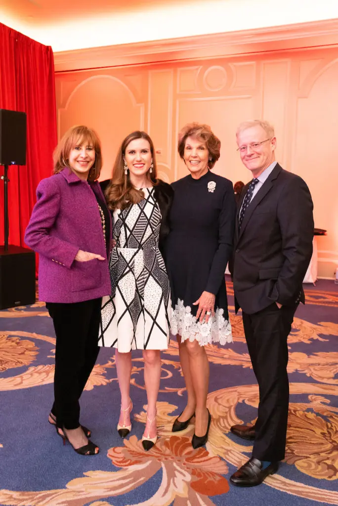 Vicki West, Heather Almond, Lilly Andress, Bruno Brady at the Houston Social Book Houston Treasures evening held at The Houstonian (Photo by Daniel Ortiz)