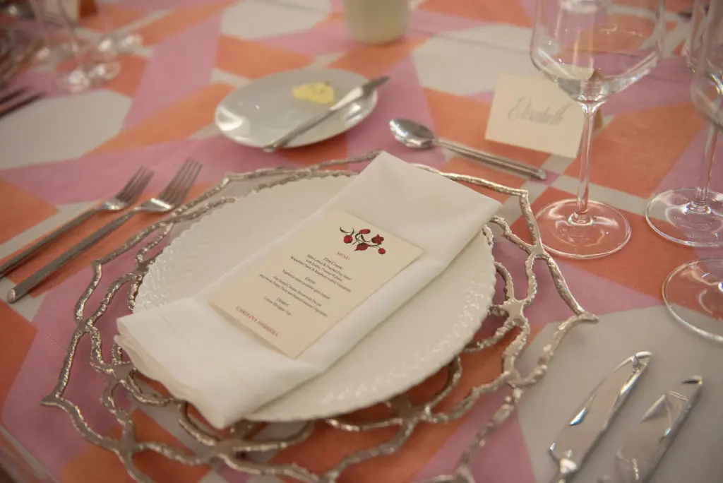 Personalized place settings were the perfect accent to the intimate gathering (Photo by Tamytha Cameron)